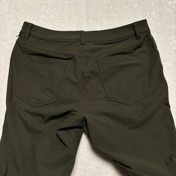 Lululemon Mens ABC Pant Slim Warpstreme Size 30 Dark Olive Performance W5AD8S - Picture 8 of 11